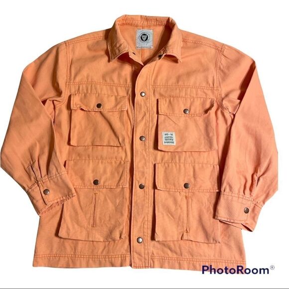 Urban Outfitters Derek Snap Button Utility Jacket and Scarf - Picture 6 of 13